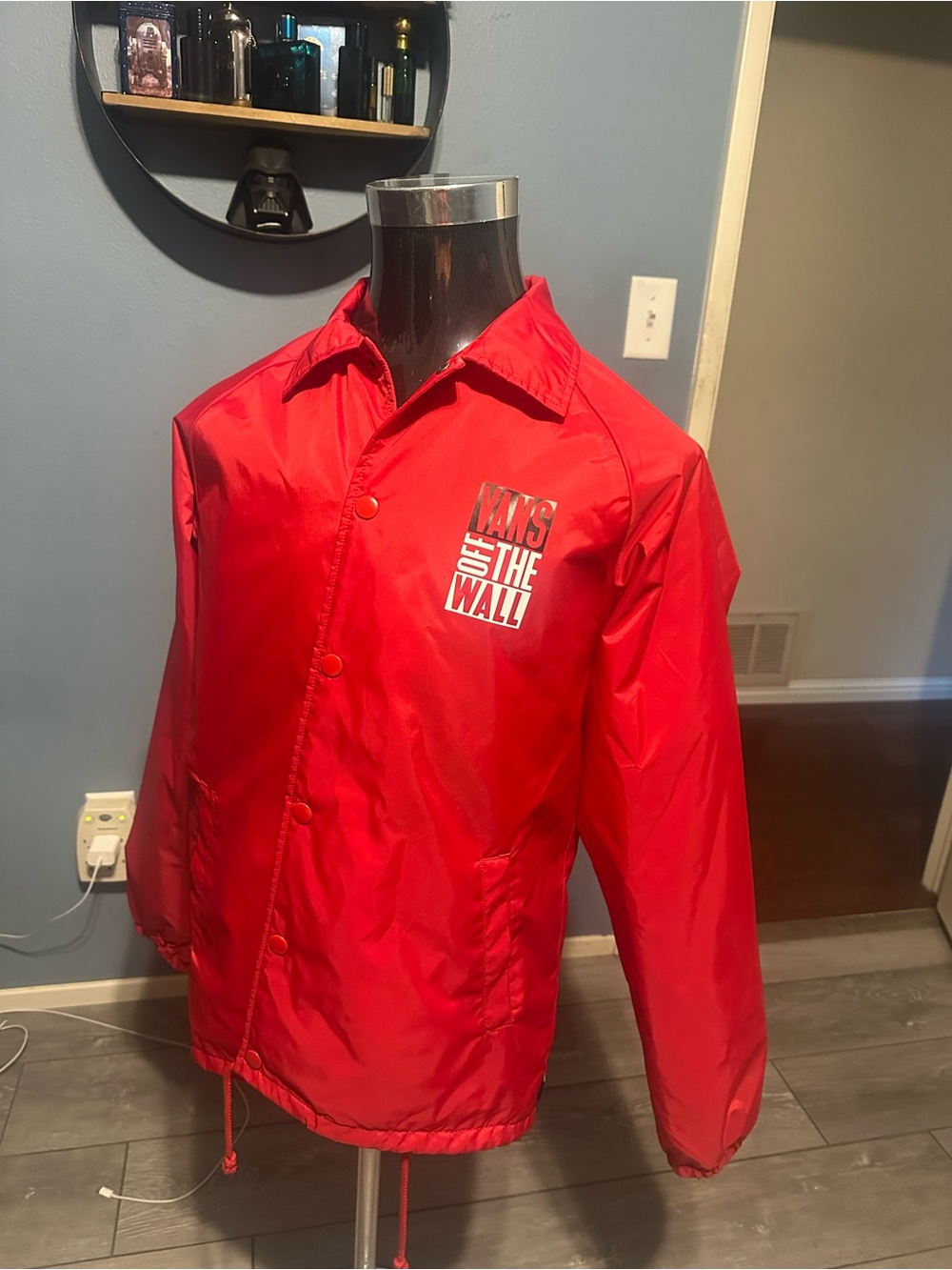 Vans Red 'Off The Wall' Windbreaker Coach Jacket